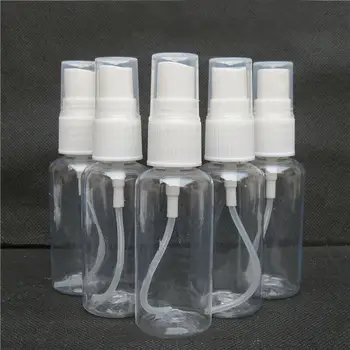 

1pcs/10pcs Pressable Bottle 50ml Refillable Clear Plastic Perfume Atomizer Empty Small Spray Bottles Mini Container Empty Bottle