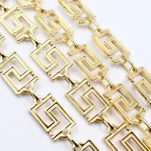 

2 Meter Bezel Set 24K Gold Plated Copper Fashion Chain Paperclip Neck Chain Pearl Necklace Bracelet Earring Making DIY
