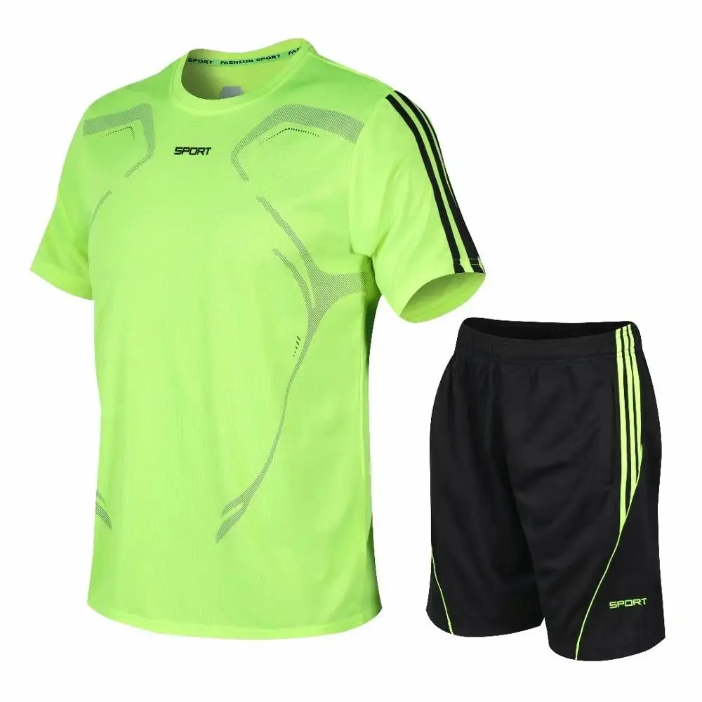 Новая мужская спортивная одежда мужской спортивный костюм и wo Мужская спортивная одежда быстросохнущая одежда для бега и футбола