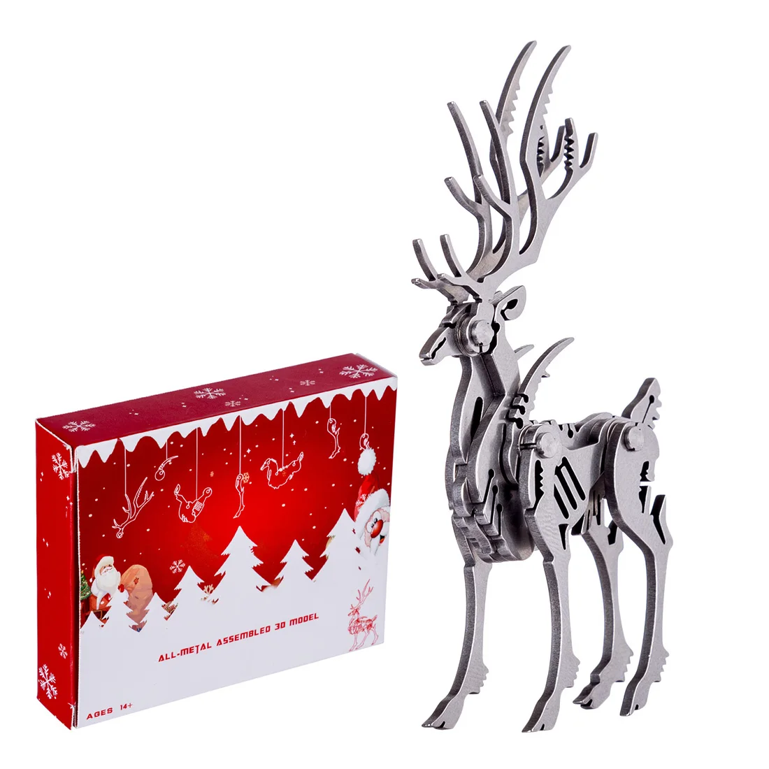 

3D DIY Stainless Steel Handmade Puzzle Model Kit Assembly Jigsaw Crafts For Christmas Gift Set As Home Decor