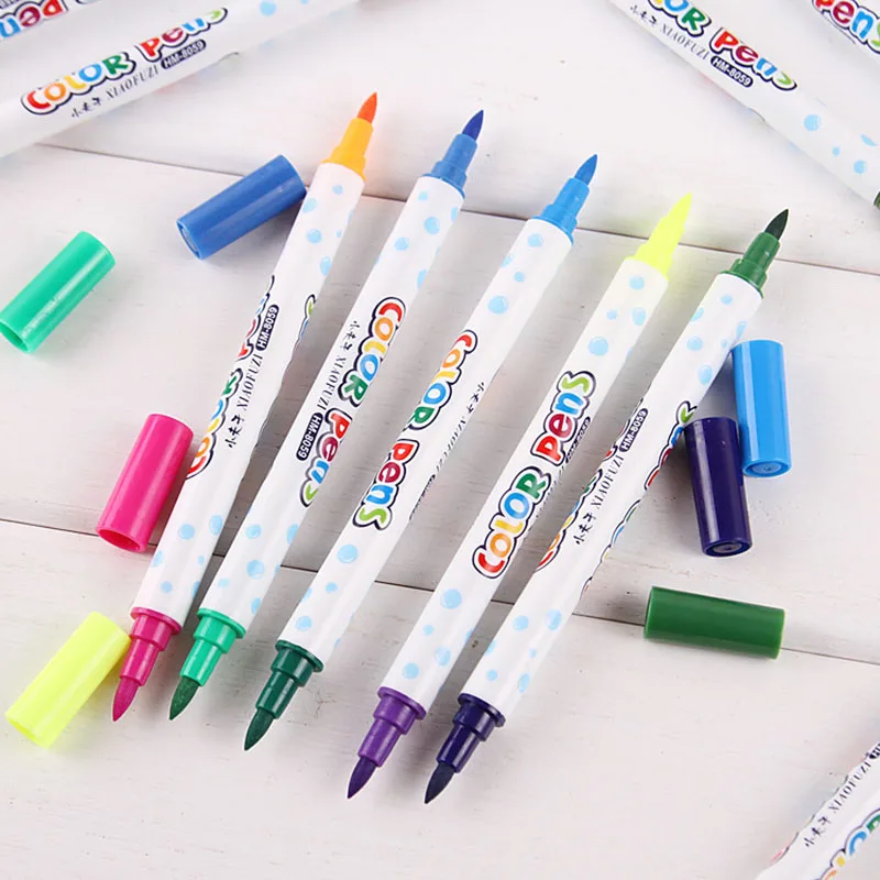 12 цветов/коробка моющиеся акварельные ручки маркер Рисование многоцветный художественные школьные принадлежности