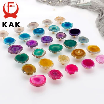 

KAK Natural Agate Cabinet Knobs and Handles Nordic Style Drawer Knobs Kitchen Handles Decorative Furniture Knobs Hardware