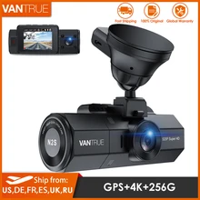 Vantrue n2s 4k traço cam câmera do painel carro com visão noturna infravermelha modo de estacionamento sensor movimento capacitor suporte 256gb