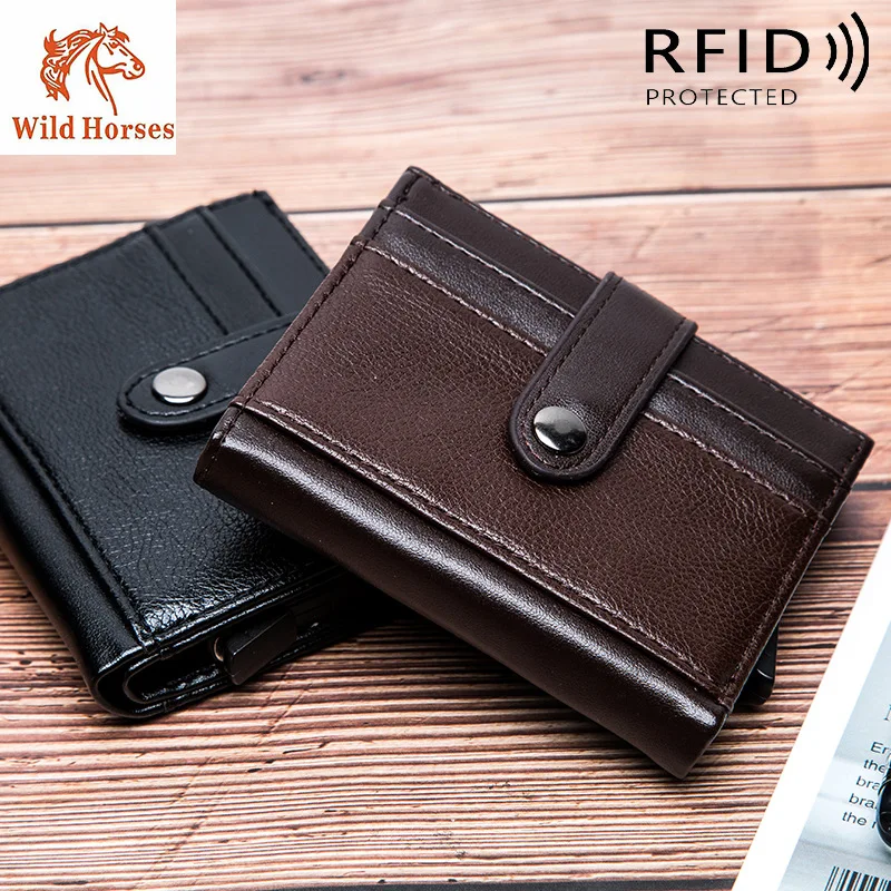 RFID Wallets for Men Minimalist Aluminum Wallet Men Money Clip Wallet Metal Leather Card Holder Credit Card Wallet Purses
RFID Wallets for Men Minimalist Aluminum Wallet Men Money Clip Wallet Metal Leather Card Holder Credit Card Wallet Purses