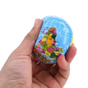 

6-10CM PU Funny Foam Bouncy Ball Tellurion Adult Decompression Toys Worldmap Sponge Ball Decompression Rebound Education Toys