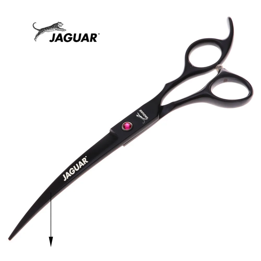 

Pet Scissors 7" Downward Curved Pet Grooming Scissors Professional Black Shears Barber Using Dogs & Cats
