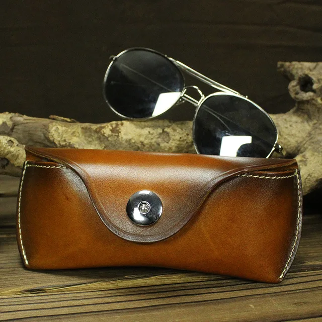 Genuine Leather Eye Glasses Bag for Eyeglass High Quality Handmade Causal Jeans Belt Glasses Case Sunglasses Protector Case