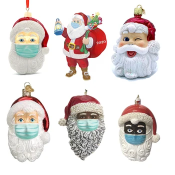 

2020 DIY Quarantine Christmas Quarantine Decorate Santa Claus Quarantine Hanging Pendants Santa Claus Ornament wholesale