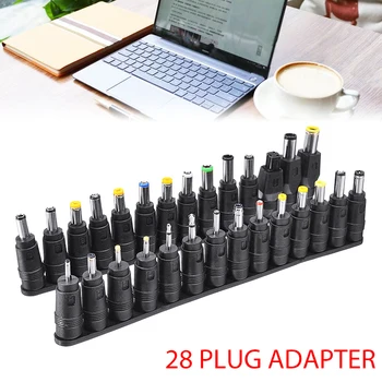 

28 In 1 Universal Laptop AC DC Jack Power Supply Adapter Connector Plug For External Power Source New