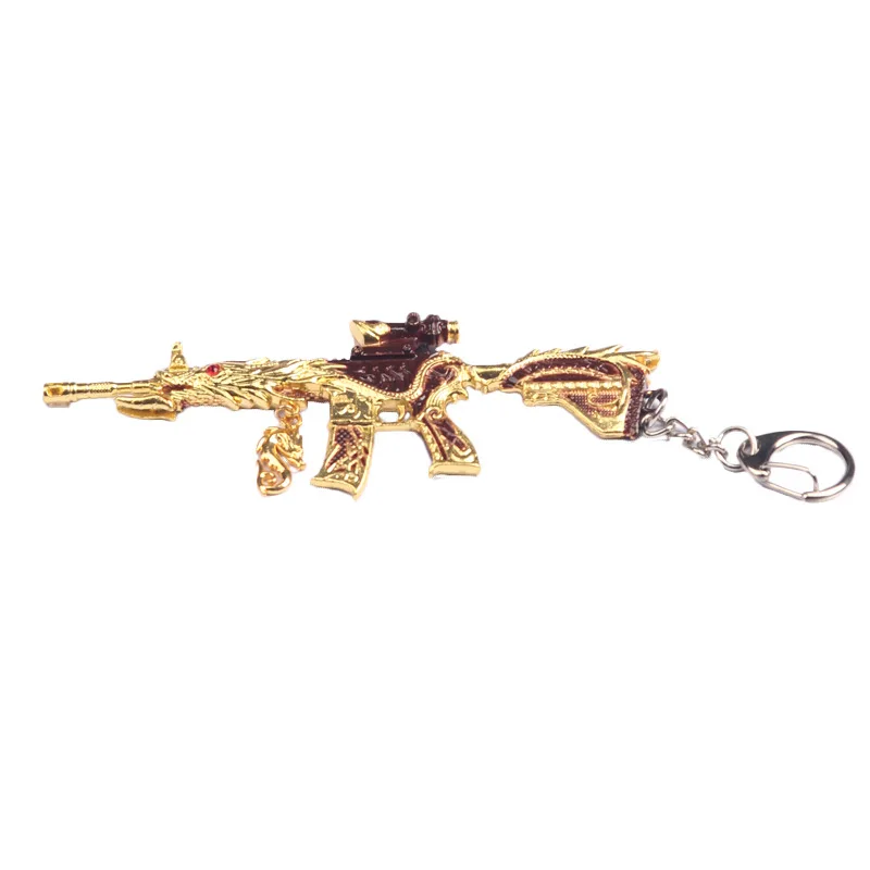 PUBG Keychains Player Nameless Battlefield Knapsack Armor Helmet Pan M416 Five-Claw Golden Dragon Gun Key Chain Army Jewelry | Украшения и