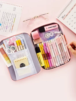 

JIANWU 1Pc Korean Creative Stationery Bag For Girls And Boys High Capacity Pencil Bag Case School Office Supplies Kawaii