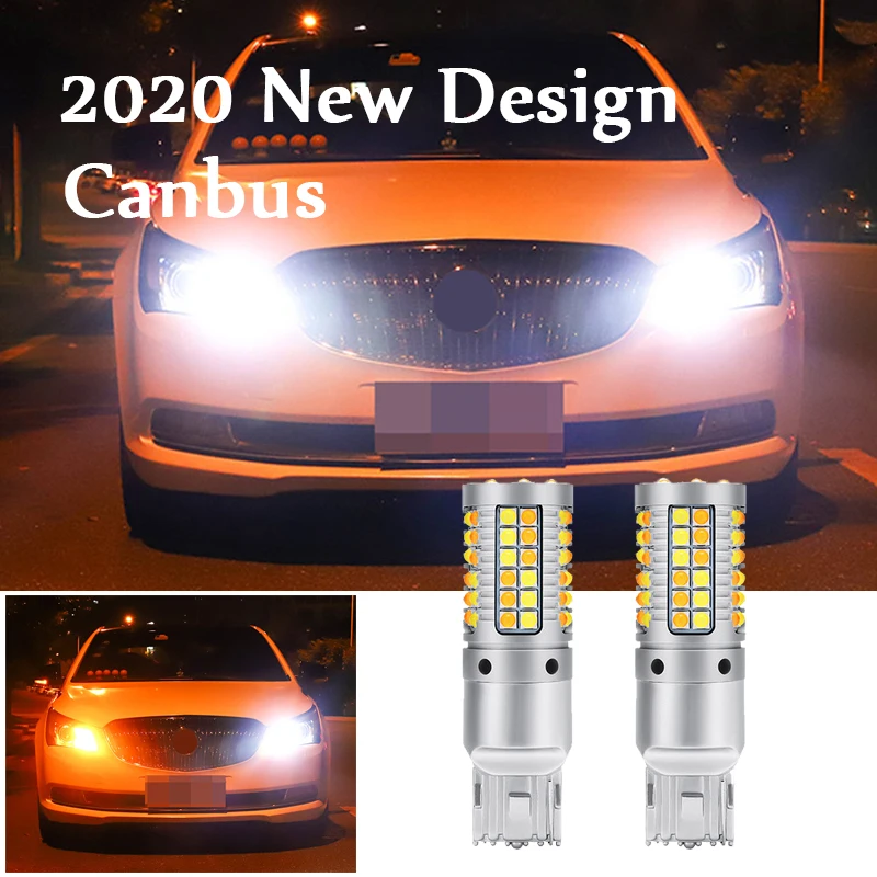 2 шт. 7440 T20 W21W WY21W дневные ходовые огни для Chevrolet траверс светодиодный DRL Габаритные