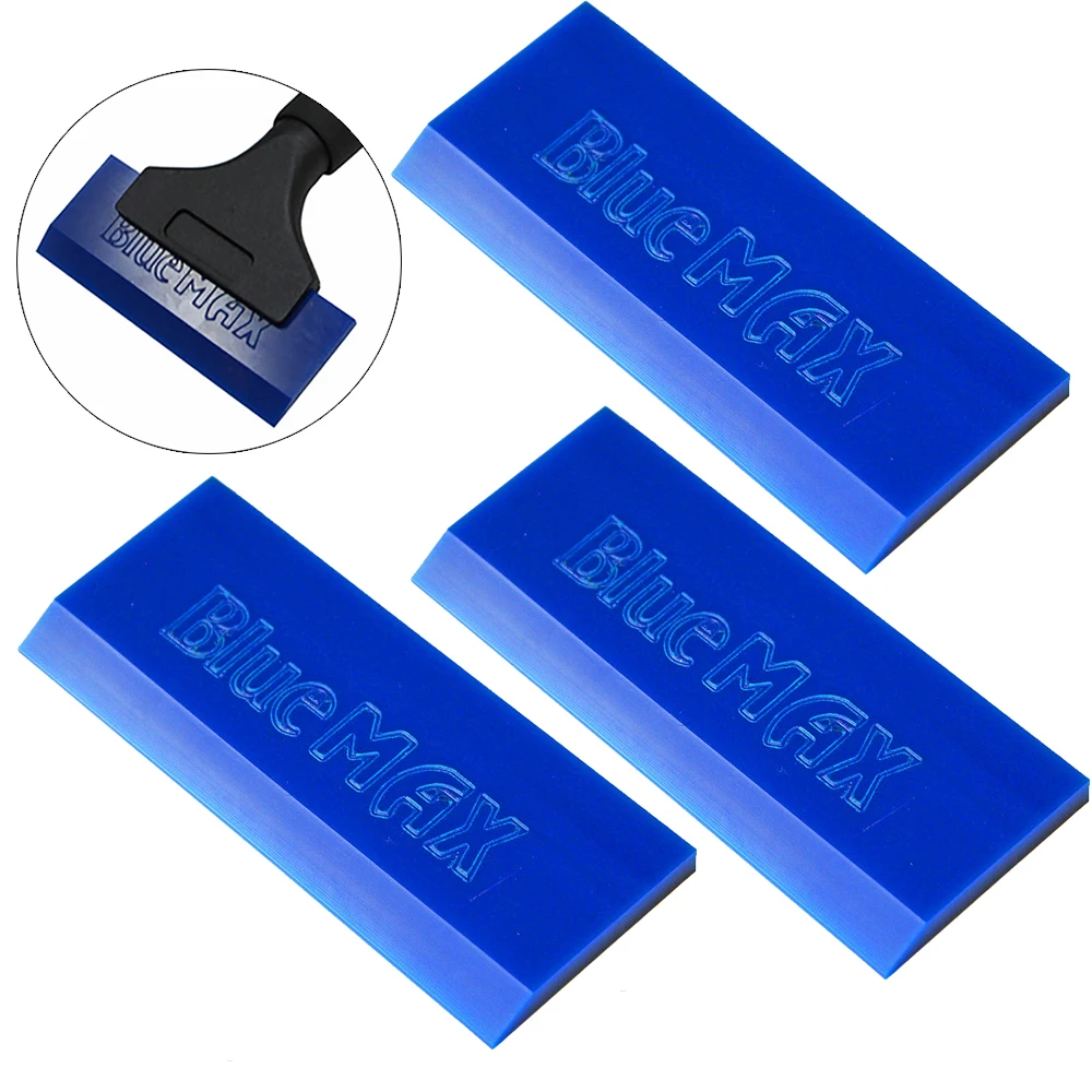 3pcs Spare Rubber Blade For Scraper Handle Carbon Vinyl Film Wrapping Squeegee Window Tint Glass Water Snow Shovel