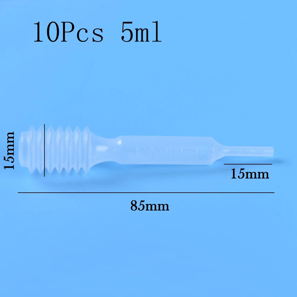 10Pcs 5ml Disposable Pipettes Plastic Squeeze Transfer Pipettes Dropper Silicone Mold For UV Epoxy Resin Craft Jewelry Making