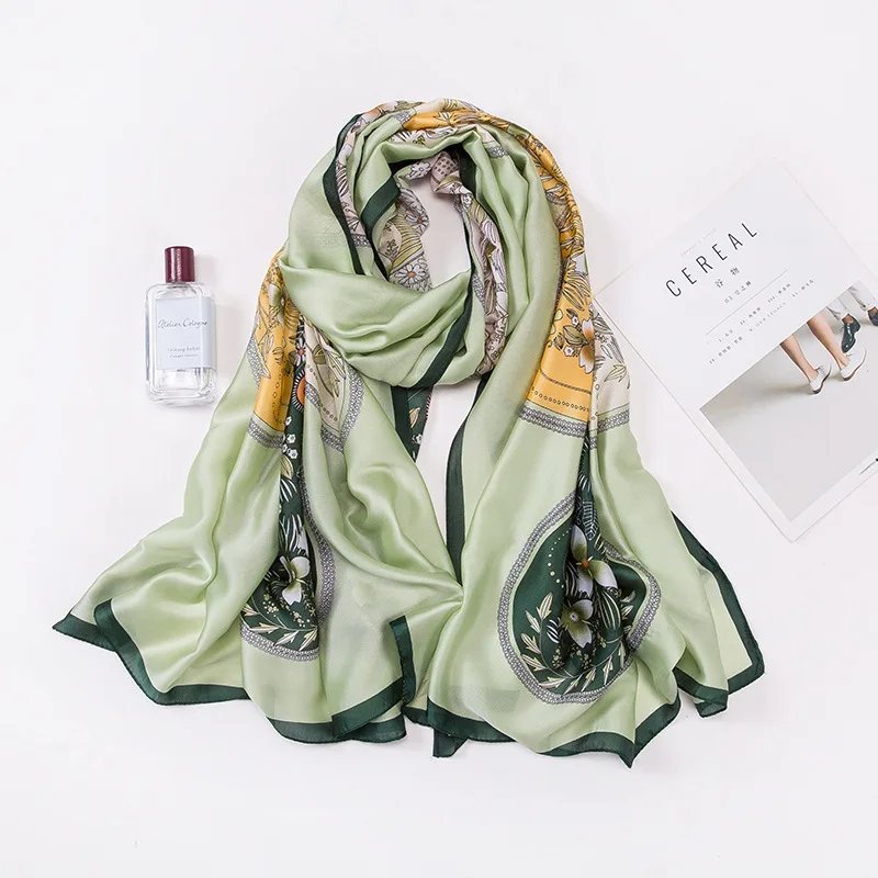 

Summer New Bandana Silk Scarf Women 180*90cm Silk Scarves Long Hair Scarf Shawls Wraps Tippet Cappa Foulard Femme Hijab Scarf
