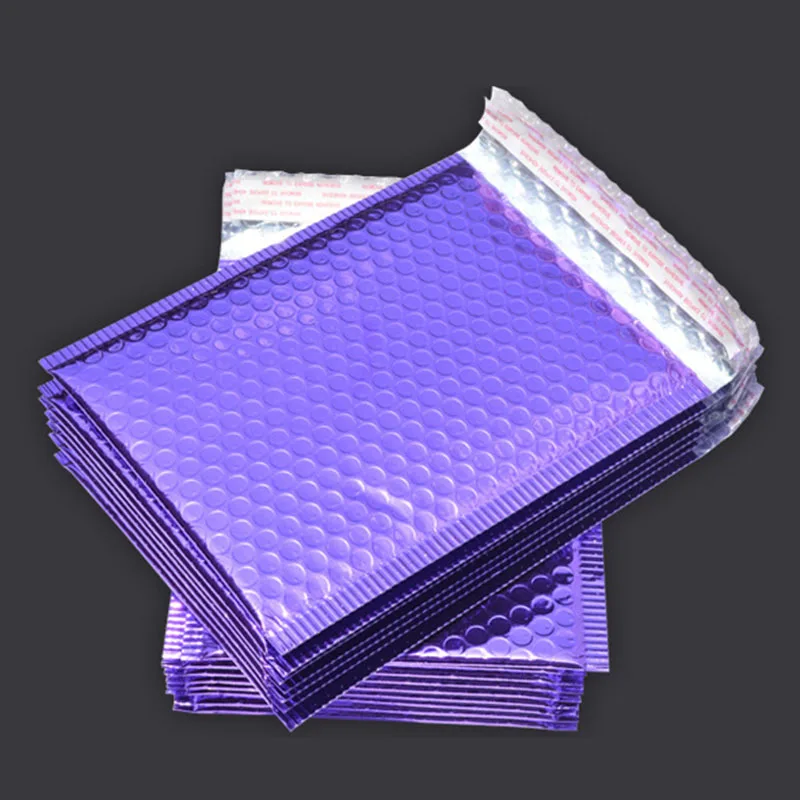 Hot 40Pcs Bubble Postage Shipping Bags Envelopes Package Birthdays Bright Surface Gifts Bag 15X13Cm+4Cm
