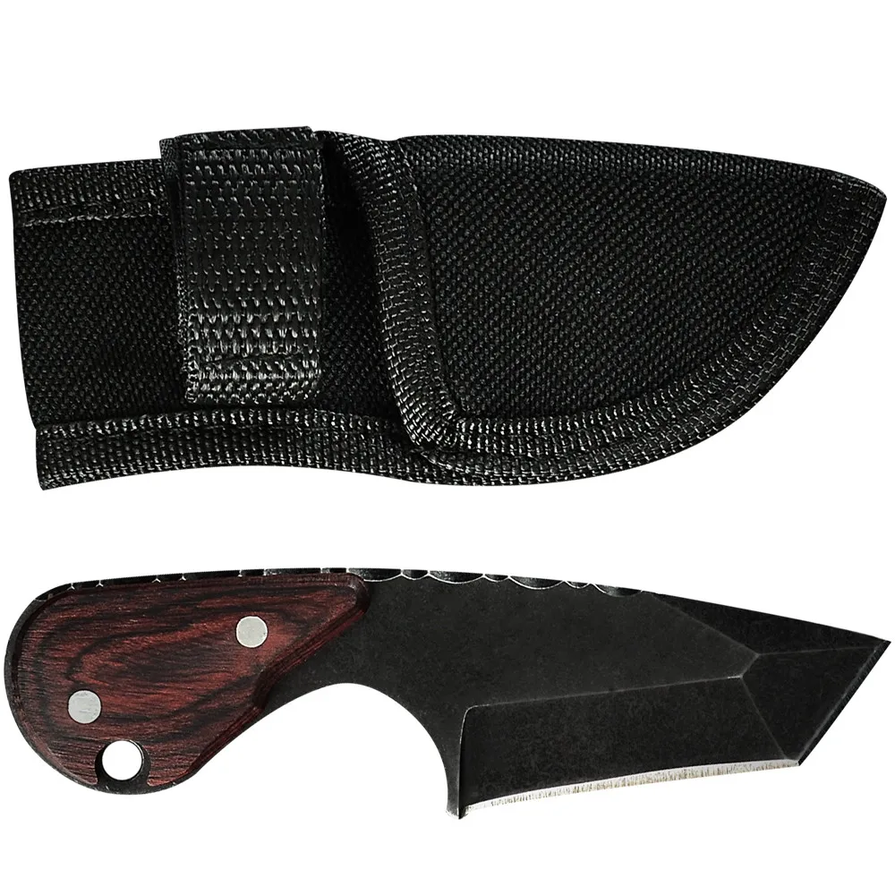Outdoor Survival Knife 4cr13 stainless Steel Sheath Red Wooden Handle Tactical Military Hunting Camping Hikingknife | Дом и сад