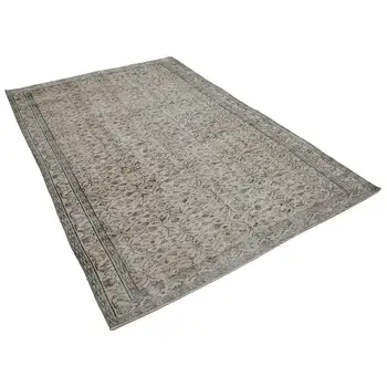 

177x267 Cm Beige Handmade English Vintage Area Rug-6x9 Ft