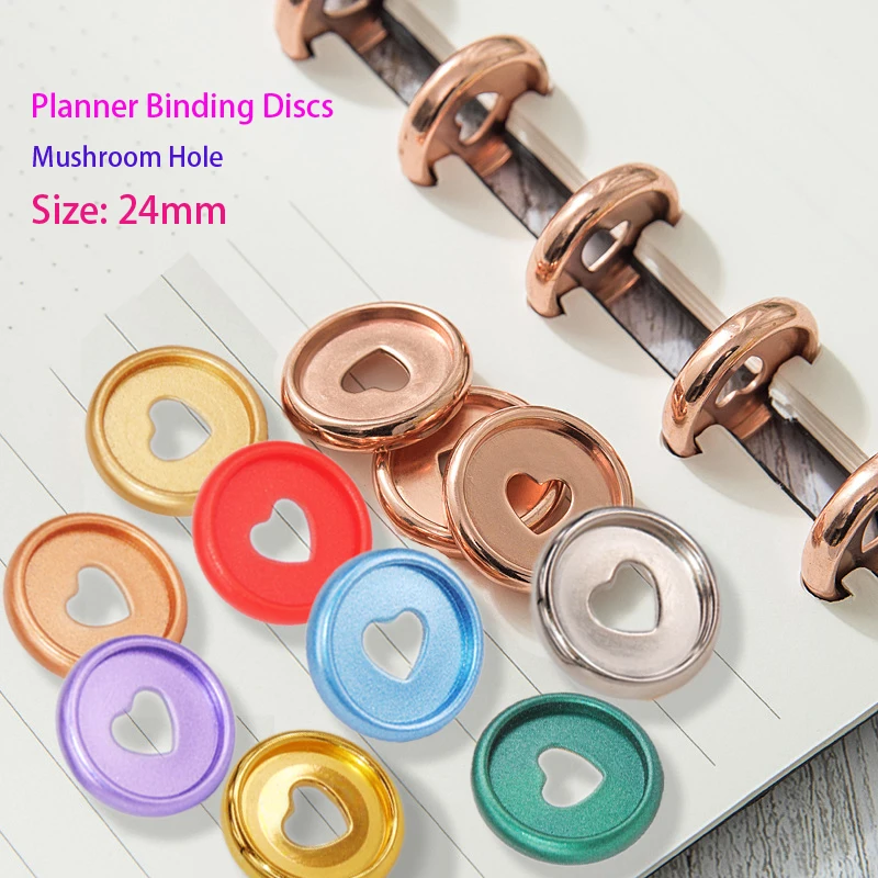 25pcs 24mm Mushroom Hole Binder Rings Plastic Planner Binding Discs Binder Notebook Discs Binder Mushroom Rings Binding Supplies 12pcs 24mm plastic mushroom rings binding discs planner disc binder rings notebook diy scrapbook disc binding office supplies