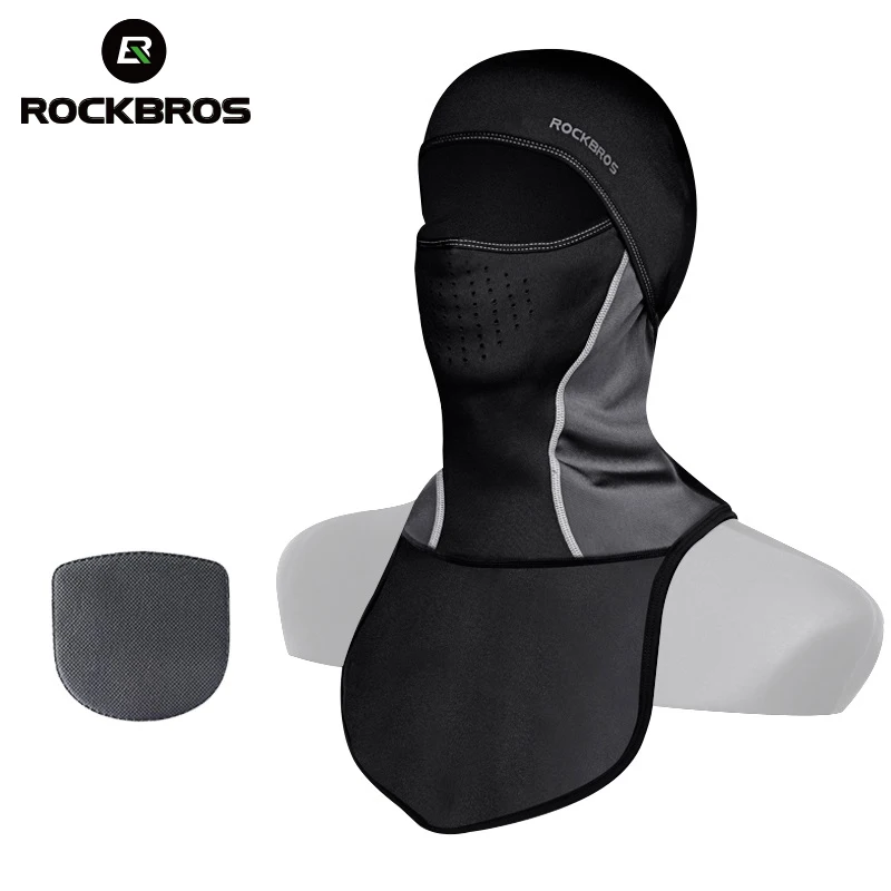 Зимняя Теплая Флисовая Лыжная маска ROCKBROS капюшон для сноуборда чехол на все лицо