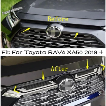 

Lapetus Front Grille Grill Central Radiator Panel Cover Trim 2 Pcs For TOYOTA RAV4 RAV 4 XA50 2019 2020 ABS Accessories Exterior