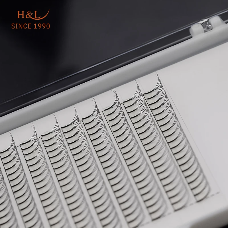 H&L SINCE 1990 0.15 thickness long stem premade volume fans premade fan 2D 3D 4D 5D 6D Eyelash Extension premade fans