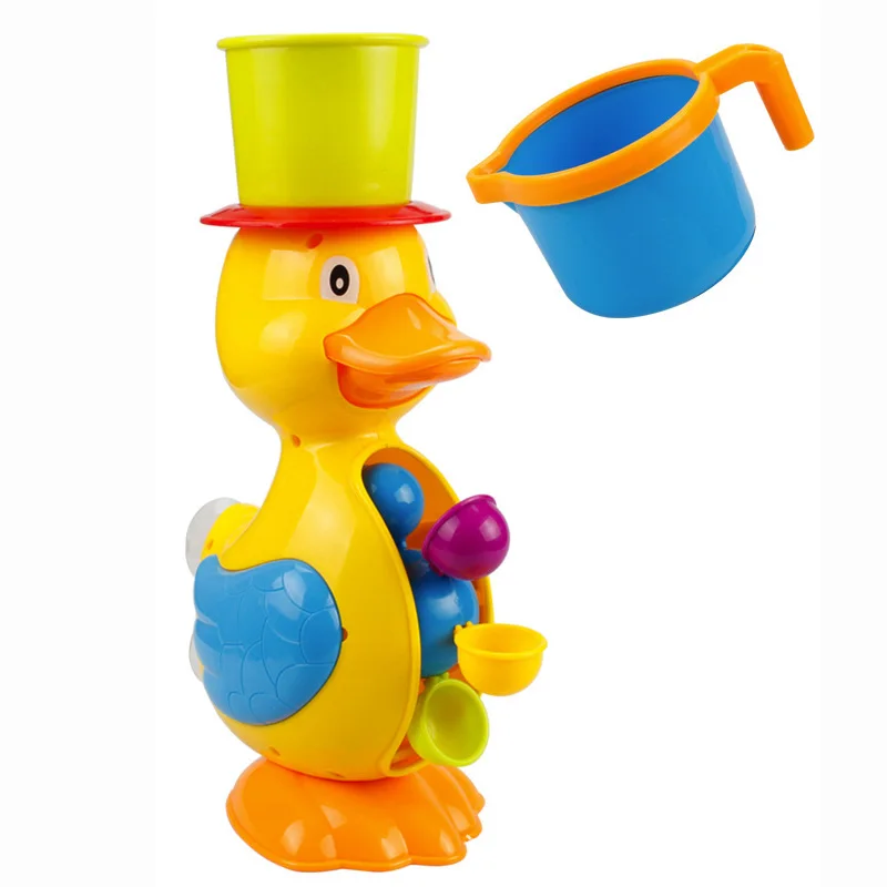 Kids Shower Bath Toys Cute Yellow Duck Waterwheel Elephant Toys Baby Faucet Bathing Water Spray Tool Dabbling Toy baby toys 5