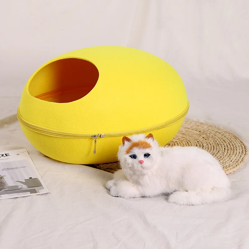 Лежанка для питомца кошки, спальная корзина, подушка для собаки, кошки, домик для кошки, пещерное гнездо для маленьких собак, питомник, собачий коврик, войлочная ткань для домашних животных, кровати