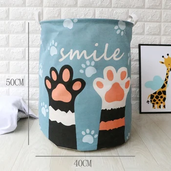 

Cartoon Waterproof Laundry Hamper Dog Pattern Storage Baskets Home Decoration Storage Barrel Kid Toy Organizer Basket