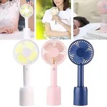 USB вентилятор ручной вентилятор электрический вентилятор синий цвет белый Мини милый вращающийся домашний офис перезаряжаемый кондиционер лето