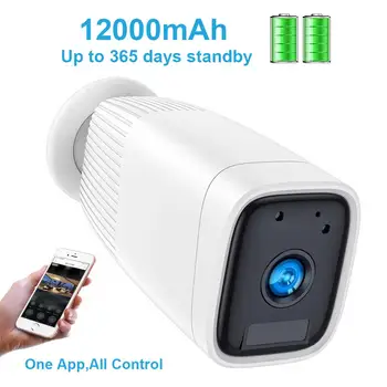 

Wireless Rechargeable Battery Camera, 1080P Security CCTV Camera, Motion Detect, Night Vision, IP66 Waterrproof,12000mAh Battery