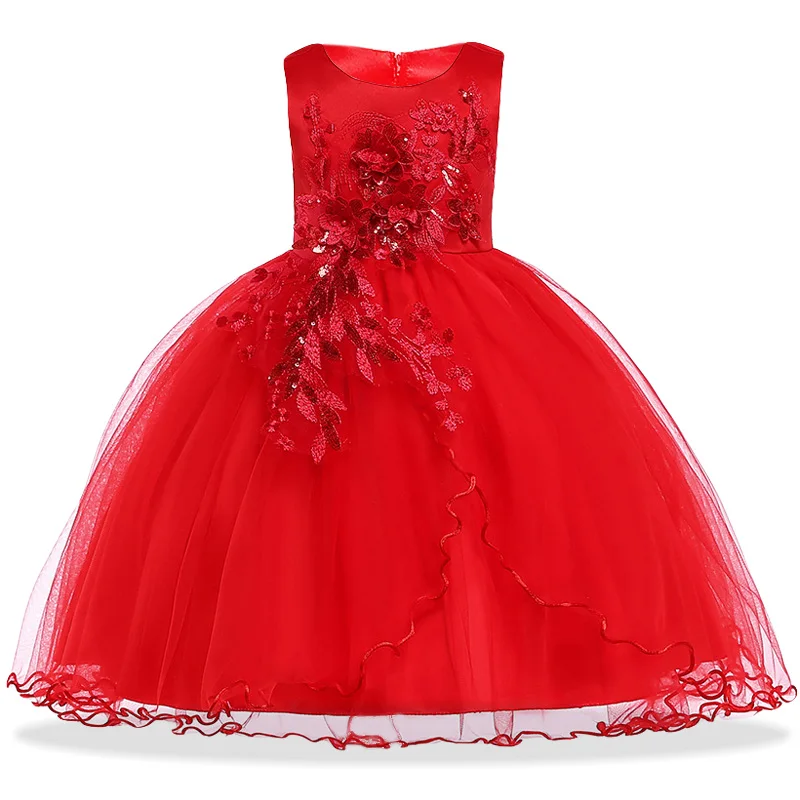 Элегантное платье принцессы для маленьких девочек, детские Свадебные платья для девочек, праздничное платье, одежда для детей 3, 4, 5, 6, 7, 8, 9, 10, 12 лет