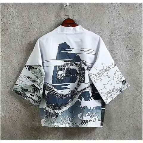 

Men Yukata Women Kimono Japanese Style Cardigan Kimonos Traditional Loose Thin Unisex Harajuku Beach Sun-protective Shirts Coat