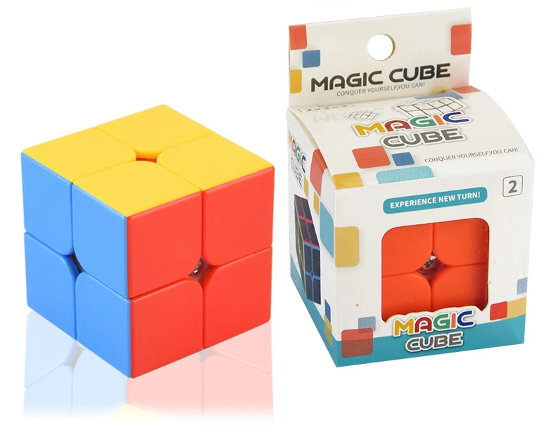 UainCube, 2x2x2, Одноцветный профессиональный магический куб, соревнование, скоростная головоломка, кубики, игрушки для детей, Детский кубик, яркий, 6 цветов