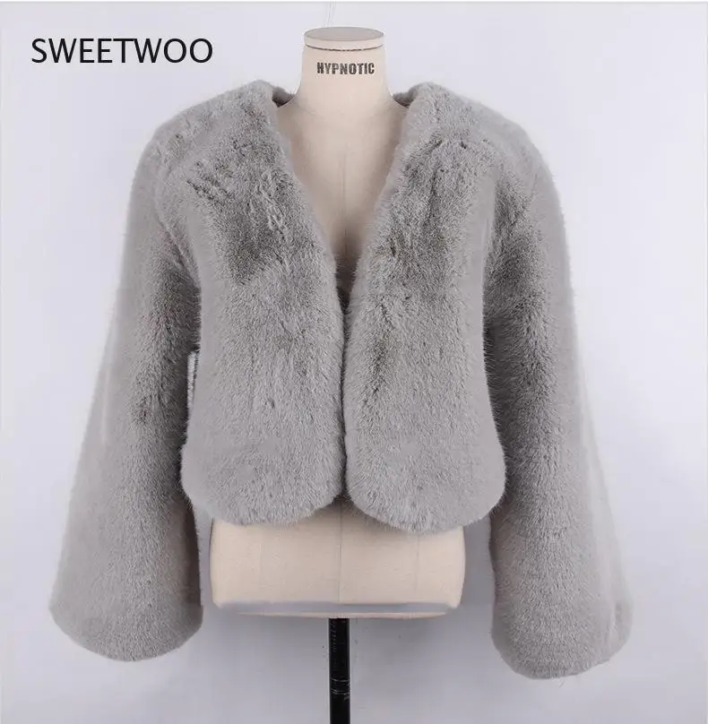 Fur Coat Faux Fur Coat Teddy Jacket Winter Coat Women Plush Blouse Female Coat Winter Mink Fur Fashion Women Jacket Solid Slim