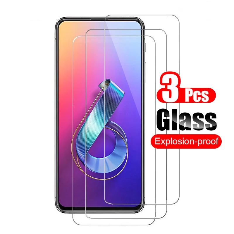 

3Pcs Tempered Glass For Asus Zenfone 6 ZS630KL 2019 Screen Zenfone 6Z Protector Guard 9H Toughened Protective Film 0.26mm