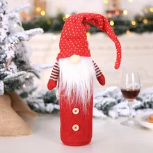 Рождественская бутылка вина красное вино бутылочные крышки Санта-Клаус Рождественская упаковка винные мешочки Рождественский свадебный Декор подарок
