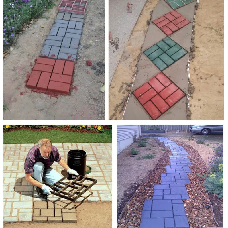

DIY Path Maker Mold Manually Paving Cement Brick Molds Garden Stone Road Concrete Molds Pavement For Garden Home