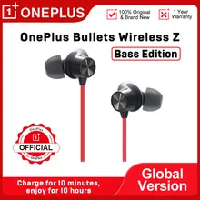 

OnePlus Bullets Wireless Z Earphones Bass Edition Bluetooth 5.0 IP55 Up to 20/17 hours Charge for 10 minutes Enjoy for 10 hours