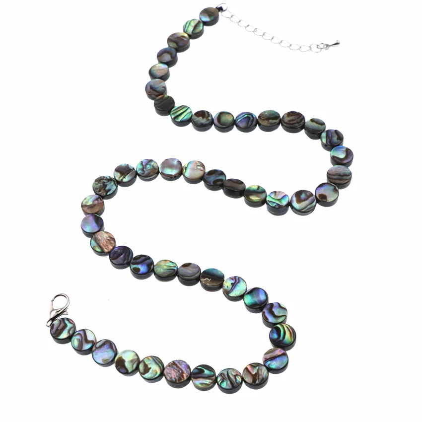 Красочный натуральный кулон в виде ракушки абалона с кисточкой короткое колье цепь талисманы Paua ожерелья в виде ракушки для женщин модный подарок 1" B36