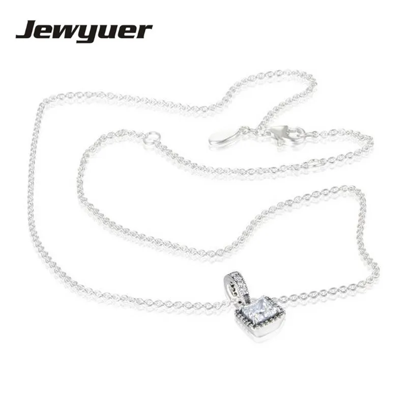 Floating Locket Necklaces pendants Necklaces for Women 925 Sterling Silver link chain Necklace Women Fine Jewelry NC691