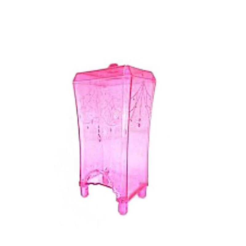 Прозрачная коробка для хранения ватных дисков органайзер для макияжа пластиковая коробка Organizador De Maquiagem хлопковая рамка косметический шар пылезащитный - Цвет: Pink