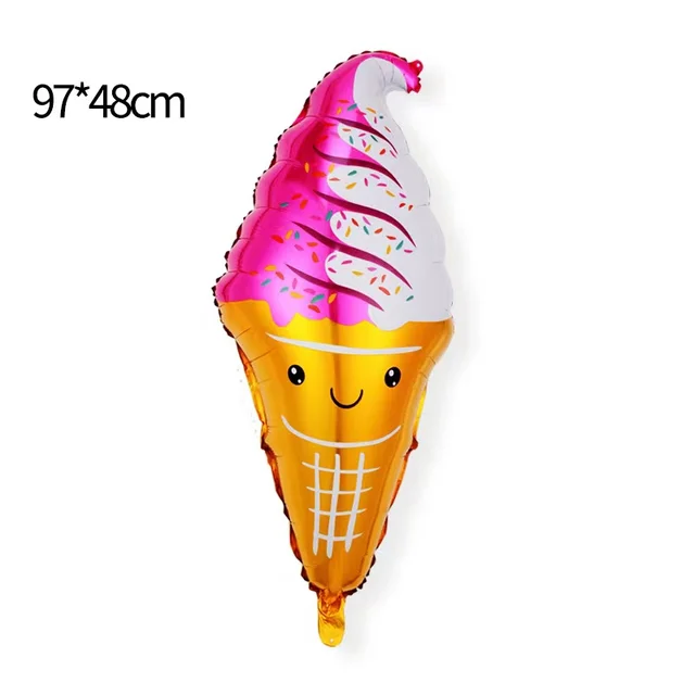 32Inch Donut Digital Foil Balloon Fruit Ice Cream Helium Balloon Birthday Party Decoration Kids Toy Sweet Digital Balloon Showe as picture