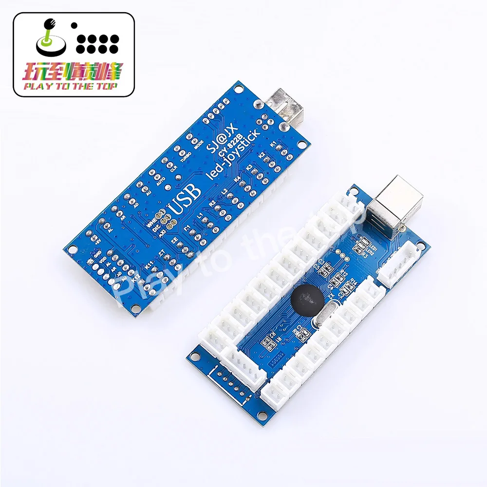 Аркадные рукодельные части 2x Нулевая задержка USB энкодер+ 2x 5pin 8 позиционный джойстик+ 16 X кольцо крепления светодиодный кнопки с подсветкой с микропереключателем