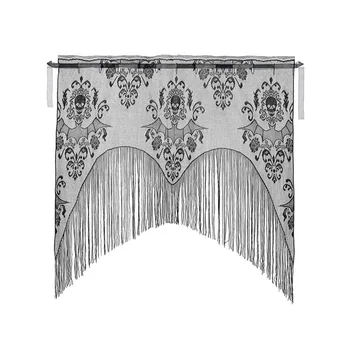 

96.5X102cm Halloween Lace Decoration Black Spiderweb Fireplace Cloak Scarf Cover Curtains Shades Party Holiday Supplies