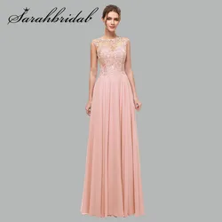 Elegant Bridesmaid Dresses Scoop Illusion Maid Of Honor Gowns Sequins Embroidery Floor Length Robe Demoiselle D'Honneur 5311