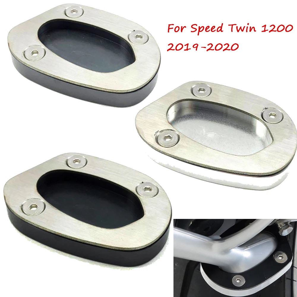 

Motorcycle CNC Kickstand Foot Side Stand Extension Enlarge Pad Support Plate For Triumph Speed Twin 1200 2019-2020