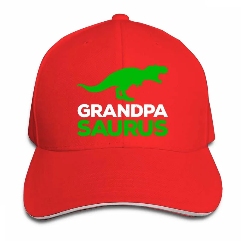Grandpasaurus забавные совпадения с динозавром Семья подарки для Дедушки Бейсбол кепки для мужчин и женщин, Кепка-тракер Шапки модные регулируемые кепки - Цвет: 2-Red