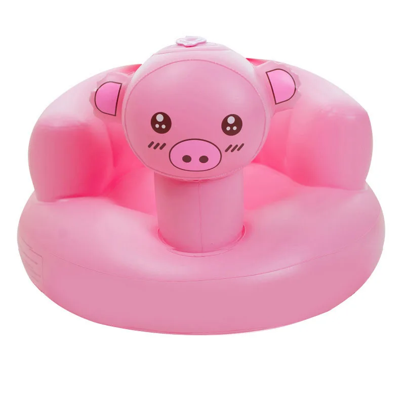 pink piggy Детское надувное кресло, детский стульчик для ванны и душа, обеденная коляска, портативный игровой коврик, детский стульчик для купания - Цвет: pink piggy