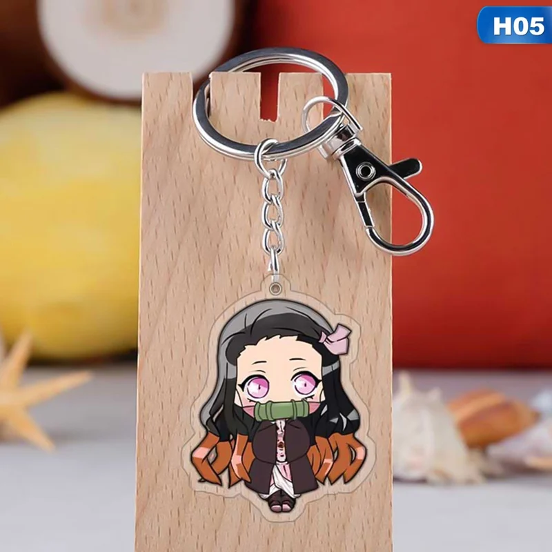 Аниме Demon Slayer: Kimetsu no Yaiba брелок Kamado Nezuko Косплей акриловый кулон брелок